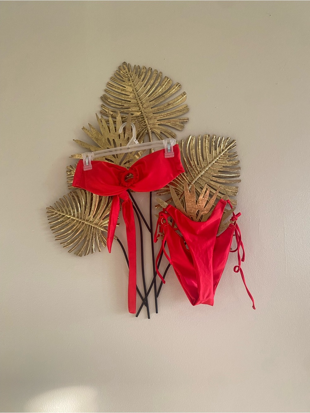 Kids Red Tie-Side Bikini Set - Bright Red Girls Swimwear